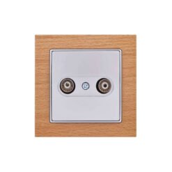 Πρίζα Τηλεόρασης + FM Τερματική Elitra Plus Wood