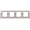 Πλαίσιο 4-πλό Οριζόντιο Elitra Plus Metal Stainless Steel 2 Πλαίσιο 4-πλό Οριζόντιο Elitra Plus Metal