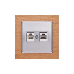 Πρίζα Data 2-πλή RJ45 C6 Elitra Plus Wood