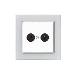 Πρίζα Μεγαφώνου 2-πλή Stereo Elitra Plus Glass