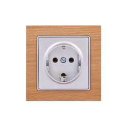 Πρίζα Σούκο Απλή Elitra Plus Wood