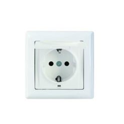 Πρίζα Σούκο με Καπάκι +Πρ. Παιδιών Λευκή 16A Daria Mutlusan 5 Πριζα Σούκο με Κάλυμμα Daria