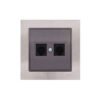 Πρίζα Τηλεφώνου RJ12 C3 2-πλή Elitra Plus Metal Stainless Steel 2 Πρίζα Τηλεφώνου RJ12 C3 2-πλή Elitra Plus Metal