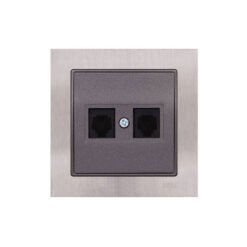 Πρίζα Τηλεφώνου RJ12 C3 2-πλή Elitra Plus Metal