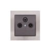 Πρίζα Τηλεόρασης + FM + Sat Τερματική Elitra Plus Metal Stainless Steel 1 Πρίζα Τηλεόρασης + FM + Sat Τερματική Elitra Plus Metal