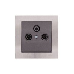 Πρίζα Τηλεόρασης + FM + Sat Τερματική Elitra Plus Metal