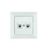 Πρίζα Data 2-πλή RJ45 C6 Candela Μπέζ 2 Πρίζα Data 2-πλή RJ45 C6 Candela