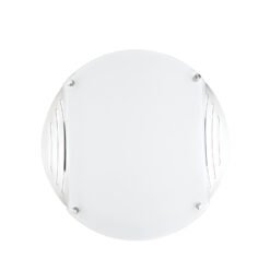 Πλαφονιέρα Λευκή-Χρώμιο 30cm MUZO OKTAY