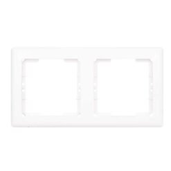 Πλαίσιο Διακοπτών Διπλό Οριζόντιο Λευκό Daria Mutlusan