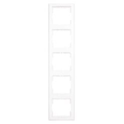 Πλαίσιο Διακοπτών Πενταπλό Οριζόντιο Λευκό Daria Mutlusan 1