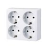 Επίτοιχη Πρίζα Σούκο Τετραπλή