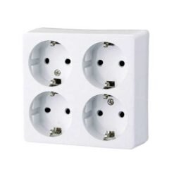 Επίτοιχη Πρίζα Σούκο Τετραπλή