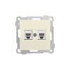 Πρίζα Data 2-πλή 2xRJ45 C6 Daria Μπεζ 1