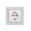 Πριζα Σούκο Απλή Elitra Plus Glass 1 Πριζα Σούκο Απλή Elitra Plus Glass