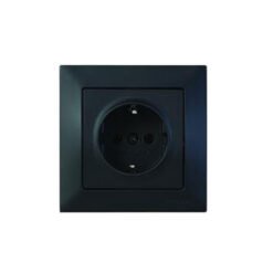 Πρίζα Σούκο Candela Soft Touch Μαύρη