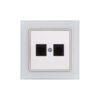 Πρίζα Τηλεφώνου Διπλή 2xRJ12 Elitra Plus Glass 2 Πρίζα Τηλεφώνου Διπλή 2xRJ12 Elitra Plus Glass