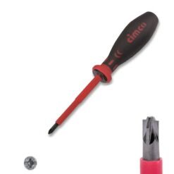 Κατσαβίδι χειρός 1000V μόνωση με συνδυασμό Σχισμής-Σταυρού PZ FL 1 x 80 mm CIMCO 117751