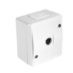 Πρίζα Τηλεόρασης Διέλευσης Στεγανή Λευκή