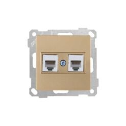 Πρίζα Τηλεφώνου Διπλή RJ12 C3 Daria Satin