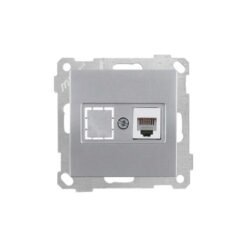 Πρίζα Τηλεφώνου Μονή RJ12 C3 Daria Inox