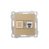 Πρίζα Data Μονή RJ45 C6 Daria Satin