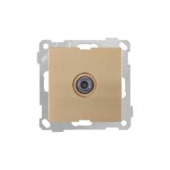 Πρίζα Τηλεόρασης Απλή Διέλευσης Μεταλλική Daria Satin