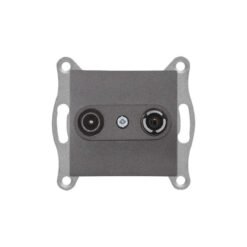 Πρίζα Τηλεόρασης + FM Διέλευσης Μεταλλική Daria Daria Gray