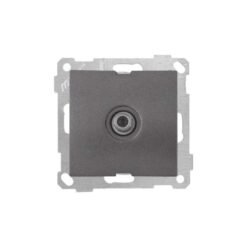 Πρίζα Τηλεόρασης Απλή Διέλευσης Μεταλλική Daria Daria Gray