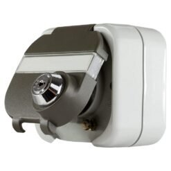 Στεγανή Πρίζα Σούκο με Κάλυμμα, Επιγραφή και Κλειδαριά Aqua-Top Γκρί 4