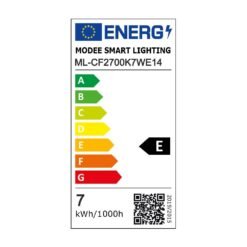Modee Λάμπα LED Filament Κερί C35 7W 360° E14 2700K Θερμό Λευκό 4