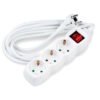Technik Πολύπριζο 3 Σούκο με Φωτεινό Διακόπτη με Καλώδιο 3×1,5mm² Μήκος 1,5m Λευκό 1