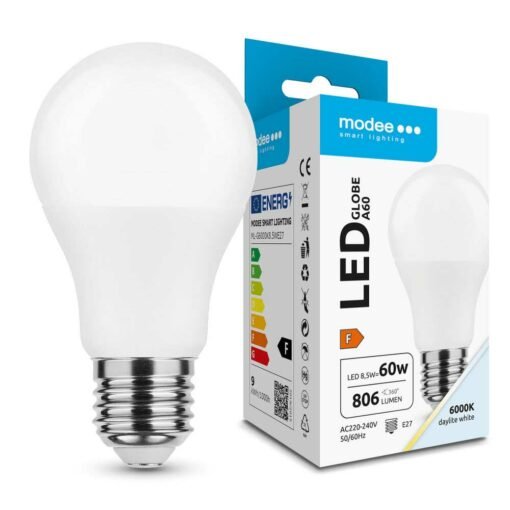 Modee LED Globe A60 8,5W E27 270° 6000K (806 lumen) ERP 3