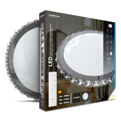 Modee Πλαφονιέρα 96W LED A-G101 2x48W 3CCT D510x75mm + Τηλεχειριστήριο (9120 lumen)