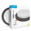 Modee LED Πλαφονιέρα Στρογγυλή 12W 4000K (D151x38mm) IP65 (1080 lumen) Μαύρη ERP 2