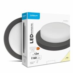 Modee LED Πλαφονιέρα Στρογγυλή 12W 4000K (D151x38mm) IP65 (1080 lumen) Μαύρη ERP