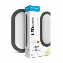 Modee LED Πλαφονιέρα Στρογγυλή 12W 4000K (D151x38mm) IP65 (1080 lumen) black ERP