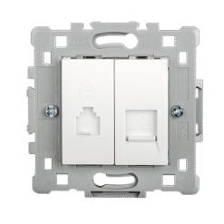 ΠΡΙΖΑ RJ11+RJ45 ΛΕΥΚΗ EL0646 SPLENDOR