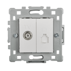 ΠΡΙΖΑ TV(ΘΗΛΥΚΗ)+RJ11 ΛΕΥΚΗ EL0648 SPLENDOR
