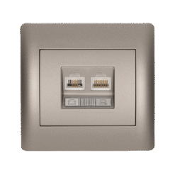 RHYME RJ11+RJ45 ΓΚΡΙ ΜΕΤΑΛΛΙΖΕ