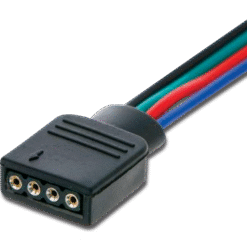LED-CABLE RGB Adaptor-2 Μονός adaptor για ταινίες Led RGB 5050 με καλώδιο και υποδοχή pins για δυνατότητα σύνδεσης με RGB Controller Dimmer