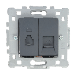 ΠΡΙΖΑ RJ11+RJ45 ΜΑΥΡΗ EL1646 SPLENDOR