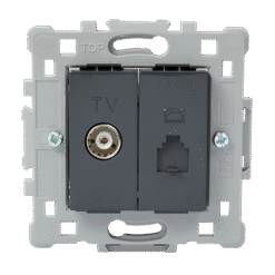 ΠΡΙΖΑ TV(ΘΗΛΥΚΗ)+RJ11 ΜΑΥΡΗ EL1648 SPLENDOR