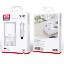 XO-L90B TYPE C Τροφοδοτικό-ταχυφορτιστής PD 20W με καλώδιο TYPE C