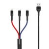 XO-NB54 Καλώδιο φόρτισης 3 σε 1 από USB A σε Lightning + Type C + Micro USB 1.2m 2