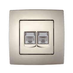 CITY ΠΡΙΖΑ ΤΗΛΕΦΩΝΟΥ RJ11 + ΥΠΟΛΟΓΙΣΤΗ RJ45 ΣΑΜΠΑΝΙΖΕ, ΜΕΤΑΛΛΙΖΕ