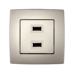 CITY ΔΙΠΛΗ ΠΡΙΖΑ USB ΣΑΜΠΑΝΙΖΕ ΜΕΤΑΛΛΙΖΕ