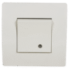 EL BASIC TG114 1 BUTTON 1 WAY SWITCH WITH LIGHT WH 1