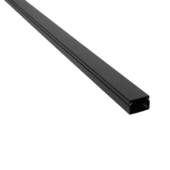 2m. 40X25 PLASTIC CABLE TRUNKING CT2 BLACK