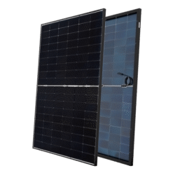 BIFACIAL MONOCRYSTALLINE HALF-CUT SOLAR PANEL N-TYPE TOPCON 430W, BLACK 22% + 18% EFFICEIENCY