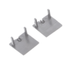 EL-28ECCR END CAP FOR PROFILE EL-28CR, SILVER, SET 2